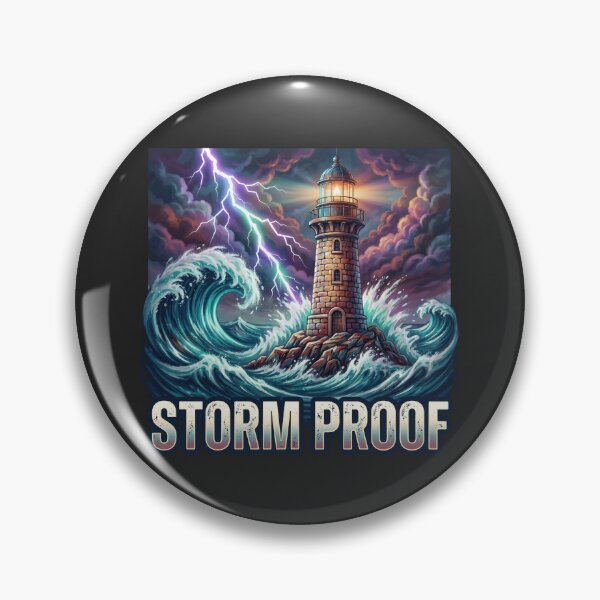 Item preview, Storm Proof Lighthouse - Resilient Mindset Overcoming Adversity designed and sold by veloramode.
