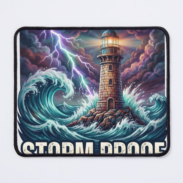 Item preview, Storm Proof Lighthouse - Resilient Mindset Overcoming Adversity designed and sold by veloramode.