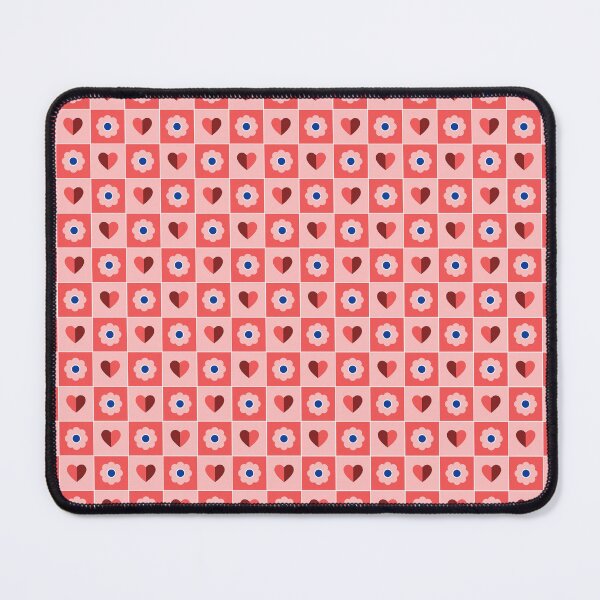 Item preview, Retro Checkerboard Hearts & Flowers Seamless Pattern designed and sold by Zaya_art.