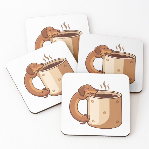 Item preview, Dachshund Coffee Mug Sticker V.3 designed and sold by pixelbloom17.