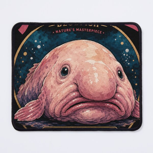 Item preview, Blobfish — Retro Luxe Watercolor Print designed and sold by Jandedan.