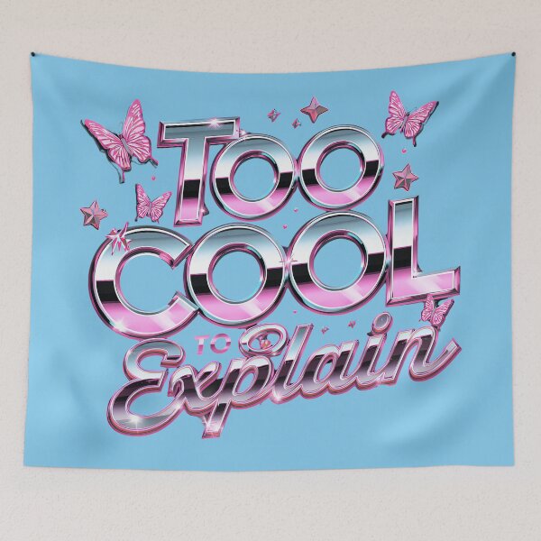 Item preview, Too Cool To Explain Pink Chrome Aesthetic designed and sold by karina360.