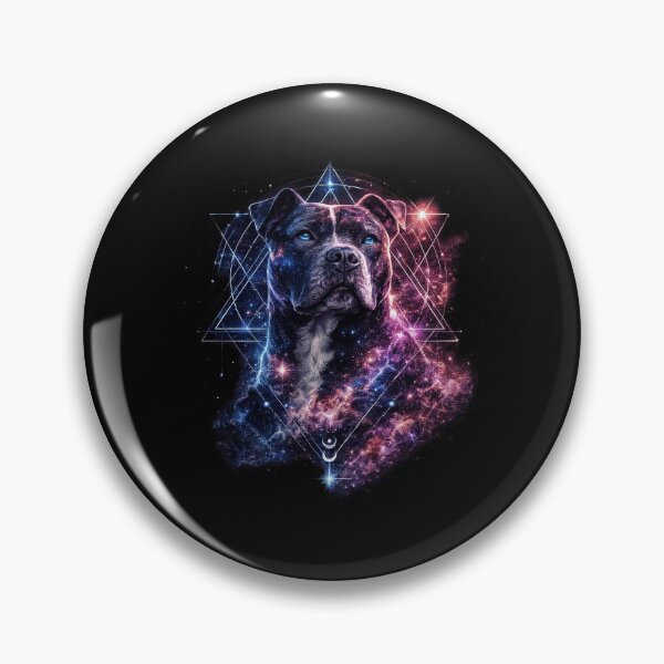 Item preview, Pit Bull Galaxy Sacred Geometry Cosmic Dog Art designed and sold by AMICO77.