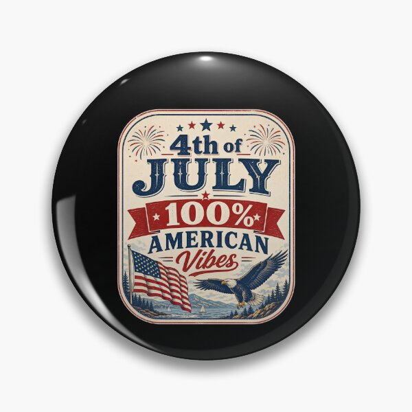 Item preview, 4th of July, 100% American Vibes designed and sold by FreshPixelArt.