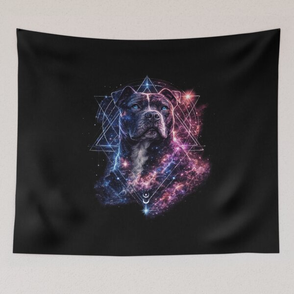 Item preview, Pit Bull Galaxy Sacred Geometry Cosmic Dog Art designed and sold by AMICO77.