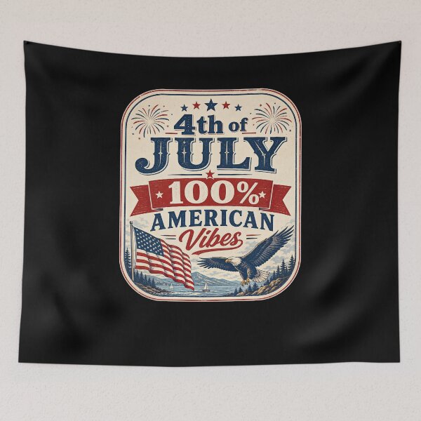 Item preview, 4th of July, 100% American Vibes designed and sold by FreshPixelArt.