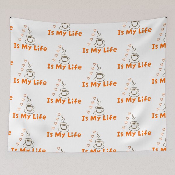 Item preview, Coffee is my life minimalistic style tshirt designed and sold by Maryart8.