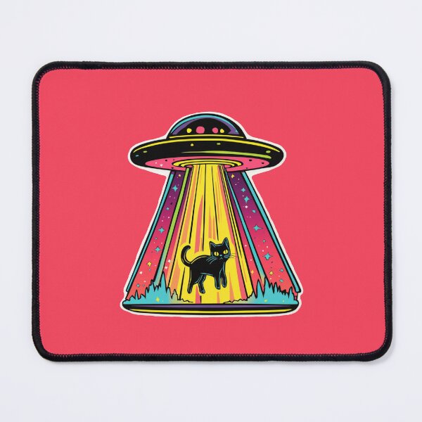 Item preview, alien beaming up kitty designed and sold by HauntedEmporium.
