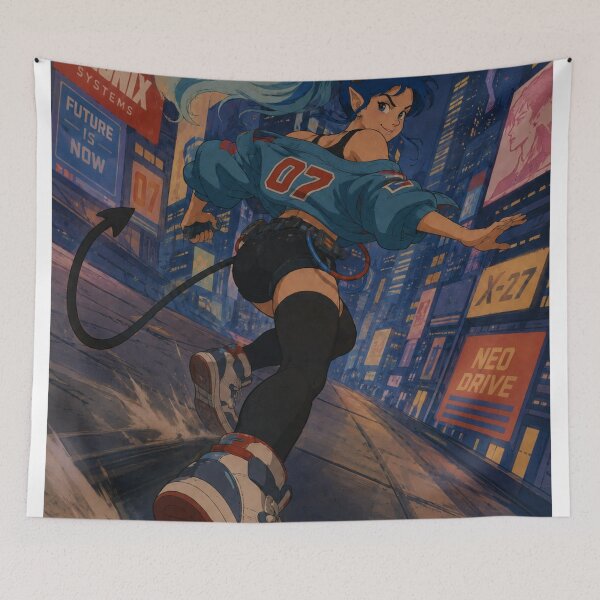 Item preview, Neo Drive 07 – Retro Cyberpunk VHS Anime Art designed and sold by  Hollow Moon Studios..