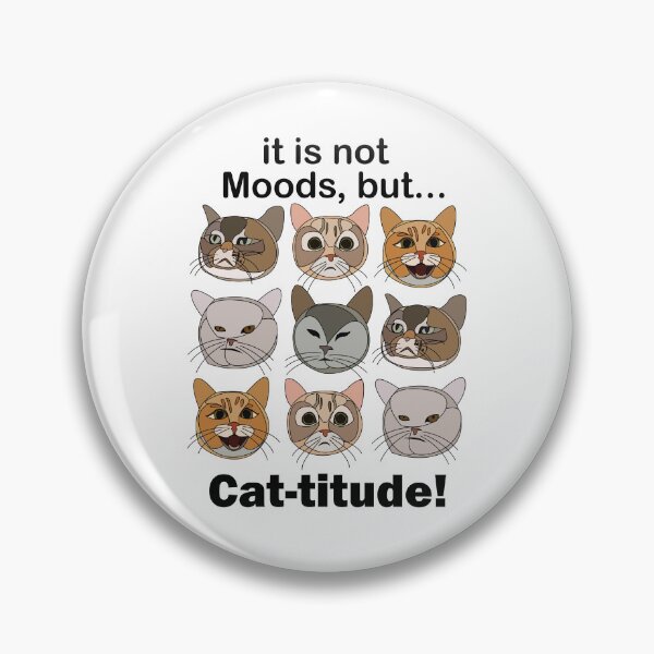 Item preview, Catitude Mood Swing Cat Art designed and sold by Nisha Prabhu.