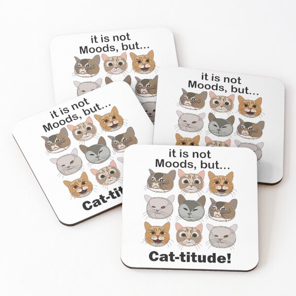 Item preview, Catitude Mood Swing Cat Art designed and sold by Nisha Prabhu.