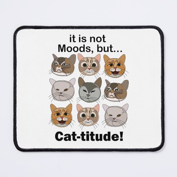 Item preview, Catitude Mood Swing Cat Art designed and sold by Nisha Prabhu.