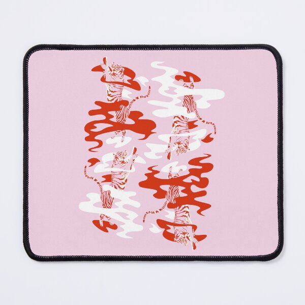 Item preview, Four tigers surrounded by smoke (red edition) designed and sold by Juliette Lancien.