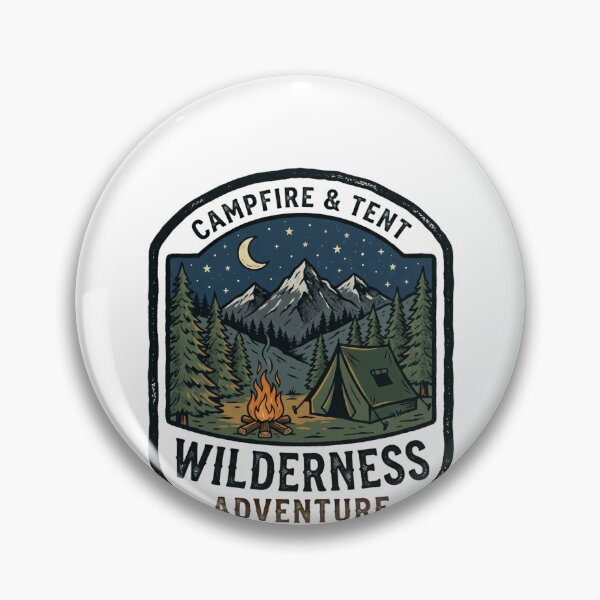 Item preview, Campfire & Tent Wilderness Adventure Est. 2023 Camping Outdoor Hiker Explorer designed and sold by Simsimah26Parks.