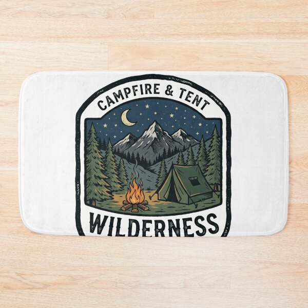 Item preview, Campfire & Tent Wilderness Adventure Est. 2023 Camping Outdoor Hiker Explorer designed and sold by Simsimah26Parks.