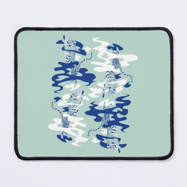 Item preview, Four tigers surrounded by smoke (blue edition) designed and sold by Juliette Lancien.