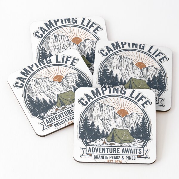 Item preview, Camping Life Adventure Awaits Granite Peaks & Pines Est 1974 Outdoor Campers Mountain Explorers designed and sold by Simsimah26Parks.
