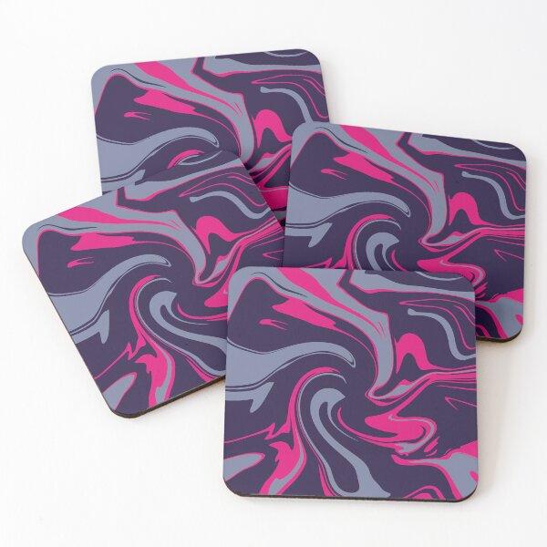 Item preview, Liquid Marble Swirl – Vibrant Fuchsia and Deep Navy designed and sold by CaramelCo.