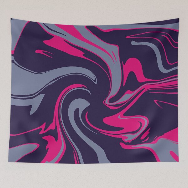 Item preview, Liquid Marble Swirl – Vibrant Fuchsia and Deep Navy designed and sold by CaramelCo.