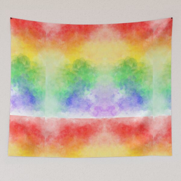 Item preview, Aesthetic Rainbow Watercolor Abstract - Pastel Tie Dye Pattern designed and sold by gokhanuzen.