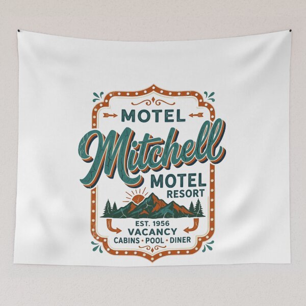 Item preview, Motel Mitchell Motel Resort Est. 1956 Vacancy Cabins Pool Diner Vintage Travel Road Trip Vacationer designed and sold by Simsimah26Parks.