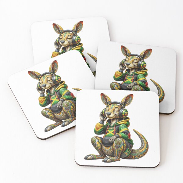 Item preview, Reggae Kangaroo Mosaic Vibes designed and sold by ikonicgallery.
