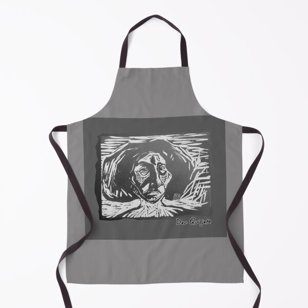 Item preview, Don Quijote Portrait (Original Linocut by ACCI) designed and sold by VanyssaGraphics.