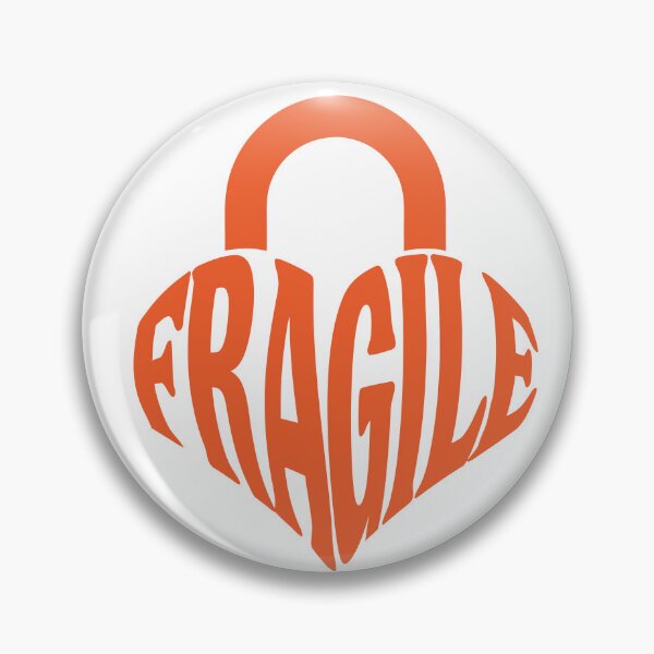 Item preview, Fragile Heart-Lock - Retro Modernist Typographic Streetwear Shirt designed and sold by mantra2023.