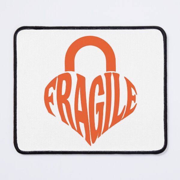Item preview, Fragile Heart-Lock - Retro Modernist Typographic Streetwear Shirt designed and sold by mantra2023.