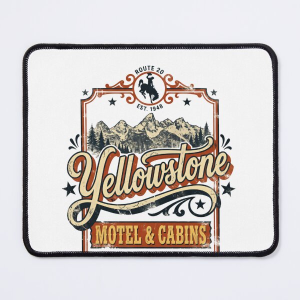 Item preview, Route 20 Est 1948 Yellowstone Motel & Cabins Western Lodging National Park Travel Adventure designed and sold by Simsimah26Parks.