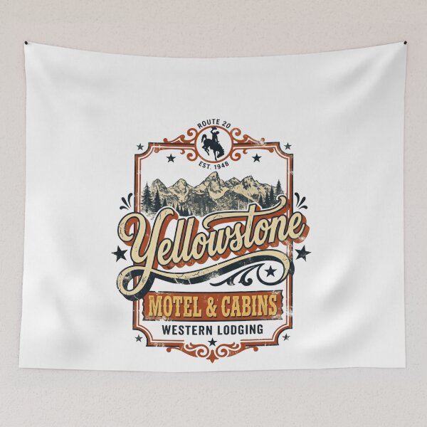 Item preview, Route 20 Est 1948 Yellowstone Motel & Cabins Western Lodging National Park Travel Adventure designed and sold by Simsimah26Parks.
