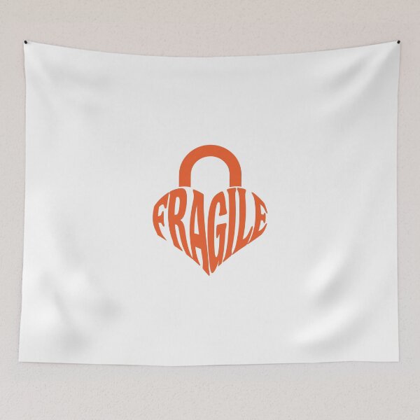 Item preview, Fragile Heart-Lock - Retro Modernist Typographic Streetwear Shirt designed and sold by mantra2023.