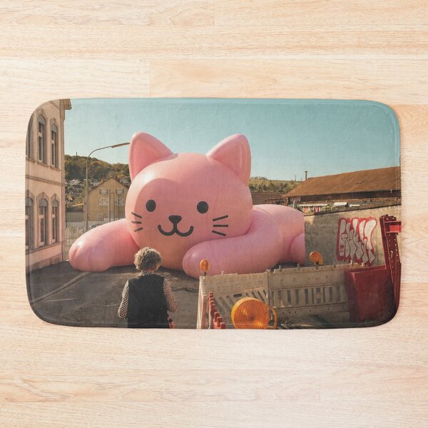 Item preview, Giant pink cat blocks road in Lörrach designed and sold by Mauswohn.