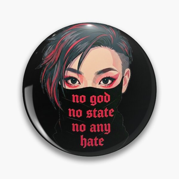 Item preview, No god, no state, no any hate designed and sold by Lenock.