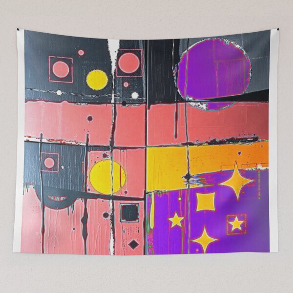 Item preview, midnight geometry e5 colorful geometric abstract design designed and sold by SmashingDeals.