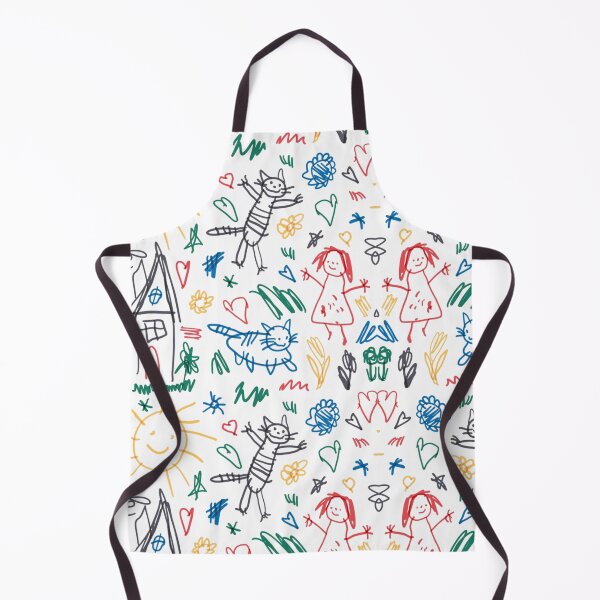 Item preview, Retro Kids Drawing Pattern - Cute Childish Scribble Doodle designed and sold by gokhanuzen.