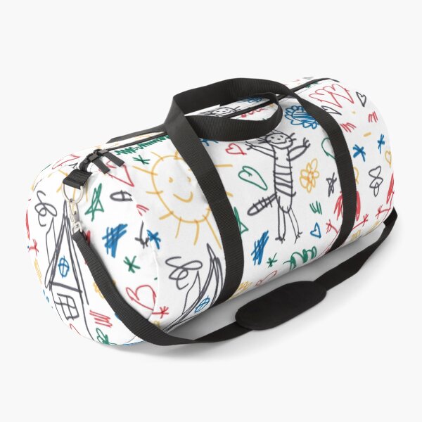 Item preview, Retro Kids Drawing Pattern - Cute Childish Scribble Doodle designed and sold by gokhanuzen.