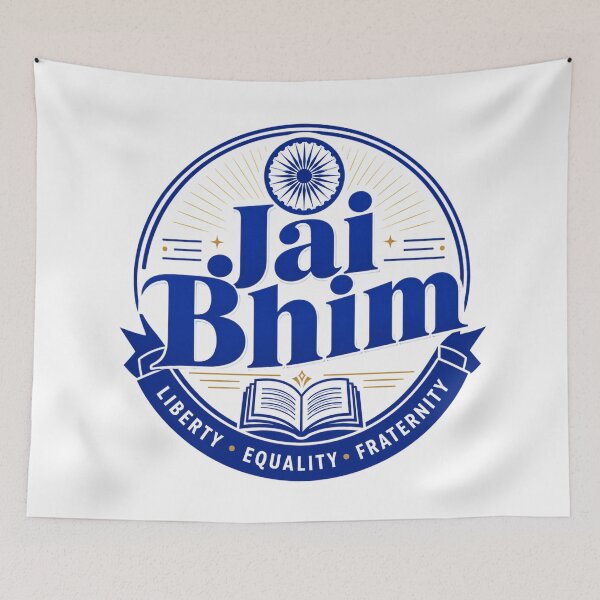 Item preview, Jai Bhim Liberty Equality Fraternity Badge Design designed and sold by ArtsyExplorer.