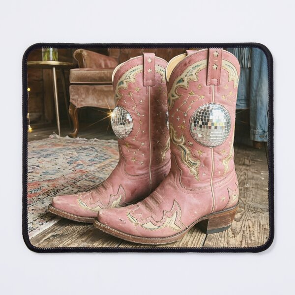 Item preview, Retro Cowgirl Boots Disco Ball Western Aesthetic Design designed and sold by OVERRIDESTUDIOS.