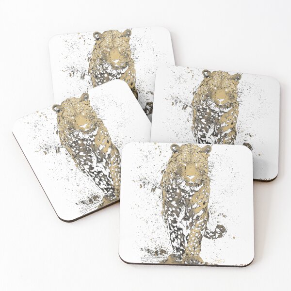 Item preview, Quiet Energy | Majestic Leopard Gold Sumi-e Art designed and sold by Chaaa-han.