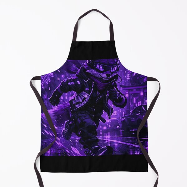 Item preview, Cyberpunk Fox Runner Purple – Violet Neon City designed and sold by Neo Tokio.