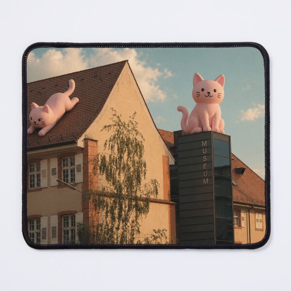 Item preview, Pink cats are besieging the Dreiländermuseum Lörrach designed and sold by Mauswohn.