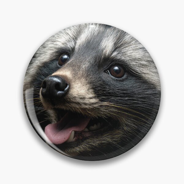 Item preview, Japanese Tanuki Portrait on Black designed and sold by Elisabeth Lucas.