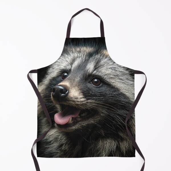 Item preview, Japanese Tanuki Portrait on Black designed and sold by Elisabeth Lucas.