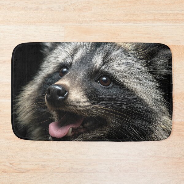 Item preview, Japanese Tanuki Portrait on Black designed and sold by Elisabeth Lucas.