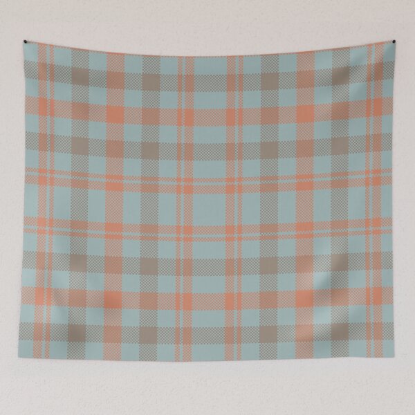 Item preview, Pastel Peach Plaid Seamless Pattern designed and sold by PowerAntShop.