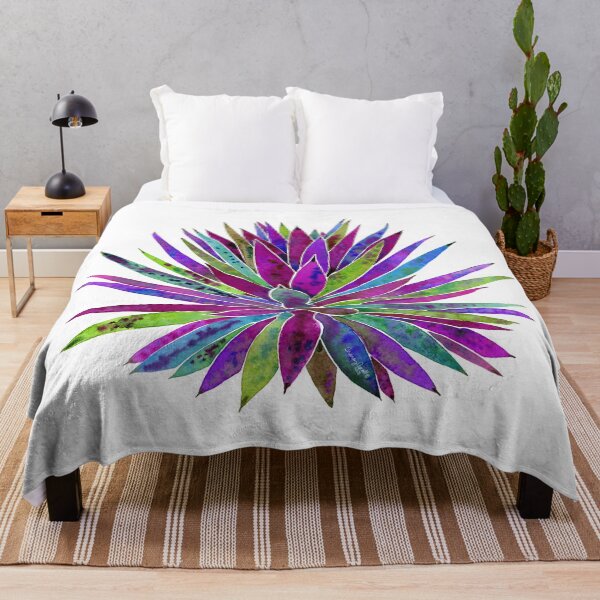 Item preview, Modern Succulent Watercolor - Tropical Plant Art - Purple Hues designed and sold by AlinaArt&Design.
