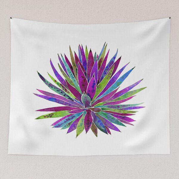 Item preview, Modern Succulent Watercolor - Tropical Plant Art - Purple Hues designed and sold by AlinaArt&Design.