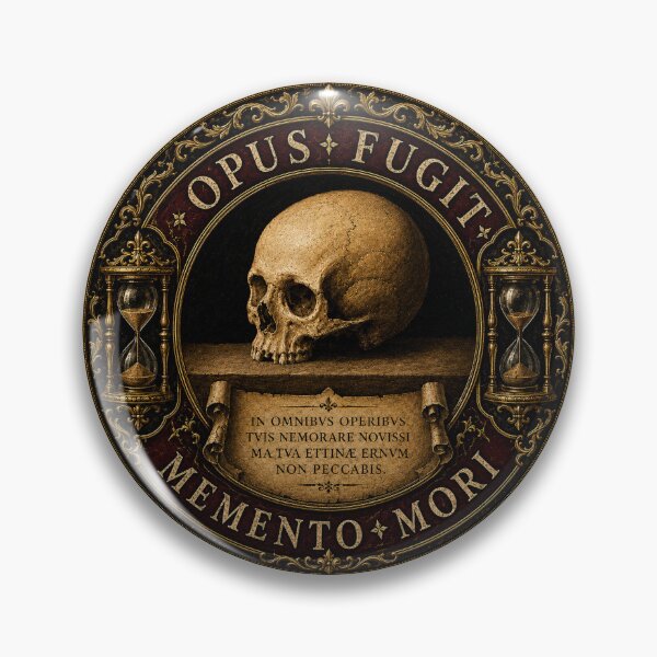 Item preview, Opus Fugit • Memento Mori Medieval Gothic Vanitas Art Print designed and sold by Crux Fidelis.