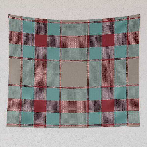 Item preview, Vintage Red and Aqua Plaid Background designed and sold by PowerAntShop.